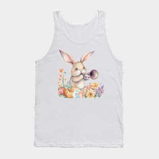 easter bunny playing trumpet Tank Top